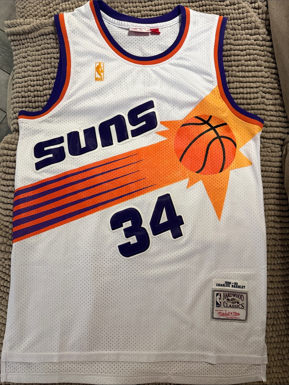 Mitchell & Ness Phoenix Suns #34 White Hardwood Classics Jersey